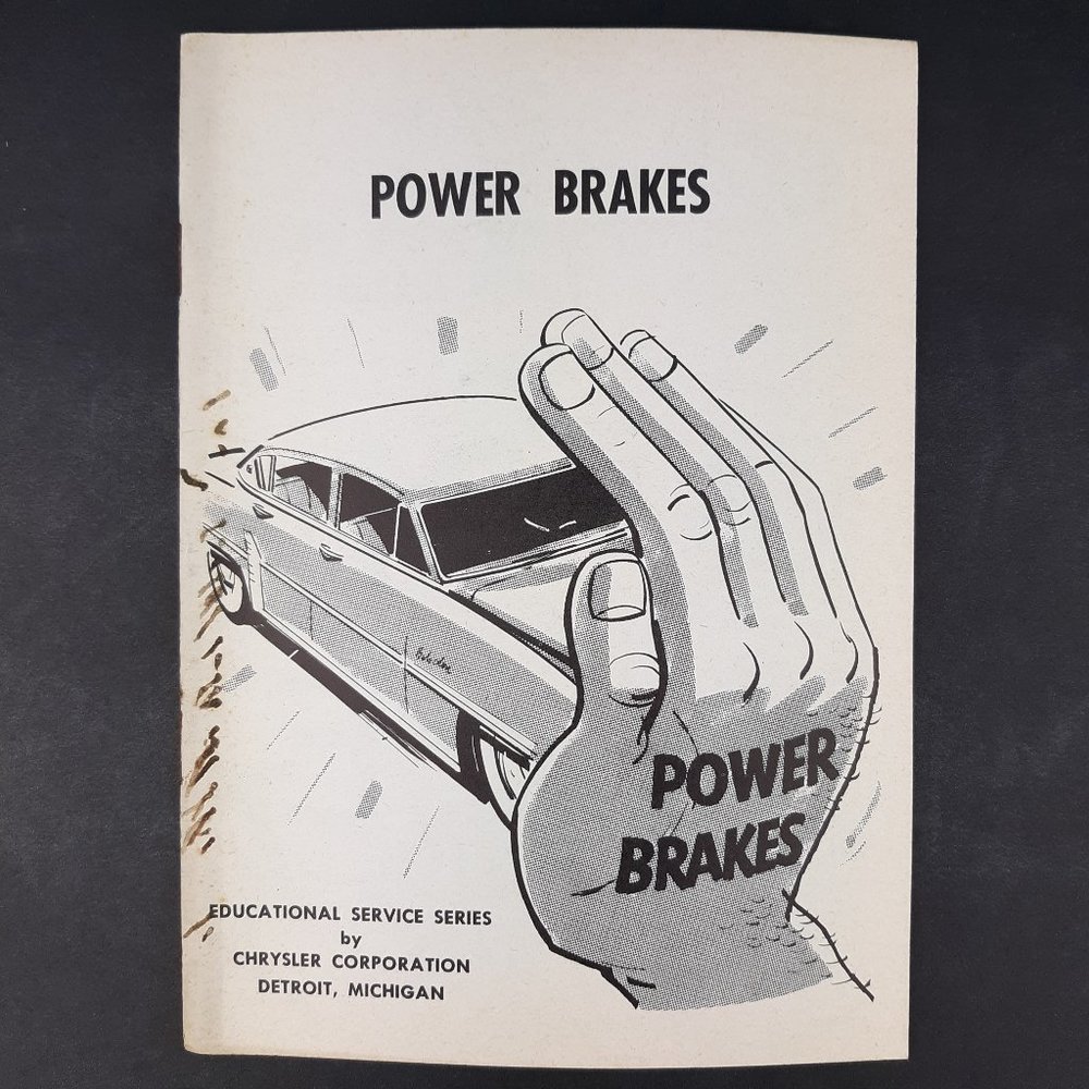 Vtg Chrysler Power Brakes Service Pamphlet